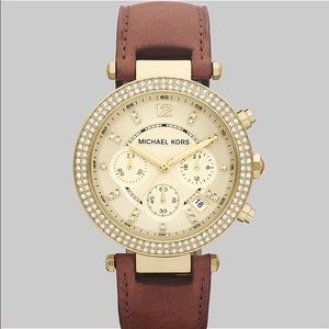 💕MK - Parker Gold-Tone Watch MK2249